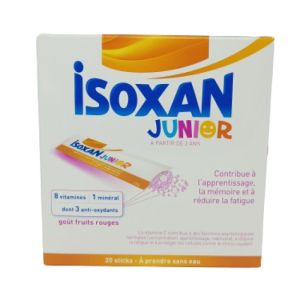 Isoxan Junior Stick Orodispersibles Fruits Rouges 20 sticks