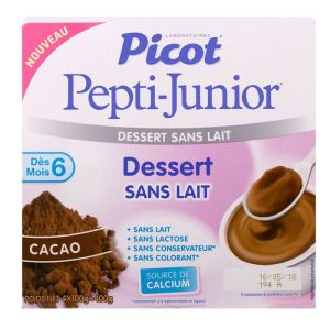 1er Dessert Sans Lait Crème Cacao 4pots de 100g