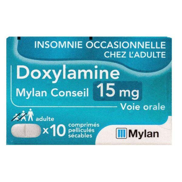 Doxylamine 15mg   10 comprimés sécables