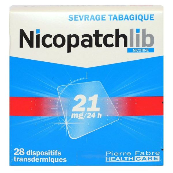 Nicopatchlib 21mg/24h Dispositif Transdermique Boite de 28