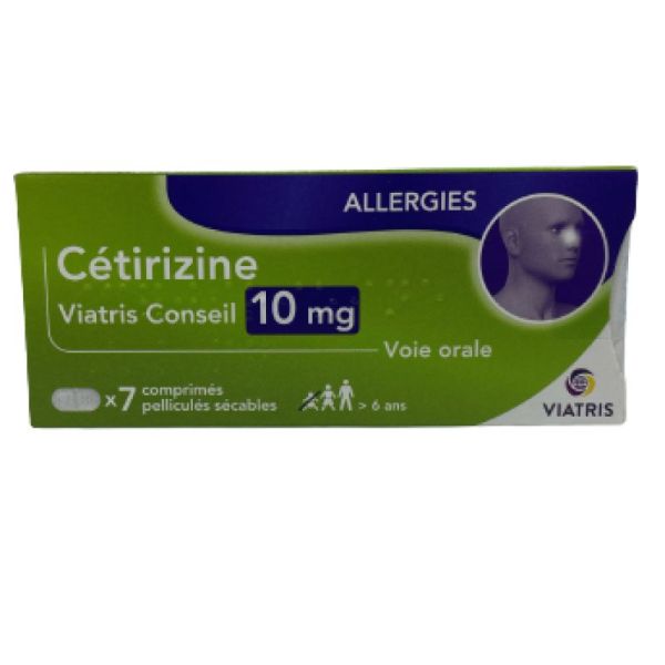 Cetirizine Mylan 10mg Comprimé Plaquette 7