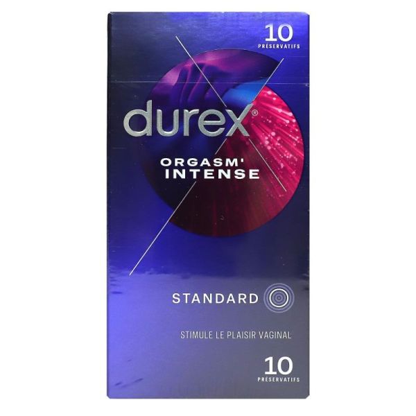Durex Orgasm'intense Préservatifs Boite de 10