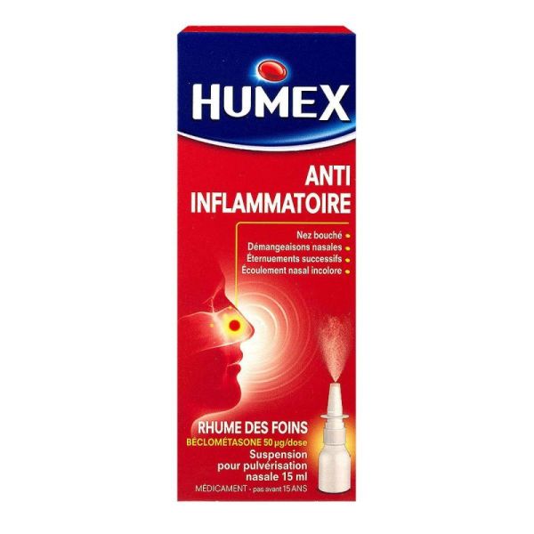 Humex 50µ/dose Suspension Pulvérisation Nasale Rhume Foin Flacon Pulvérisateur 100 doses