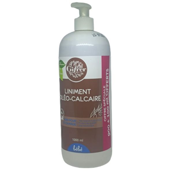 Liniment Oleo-calcaire Flacon Pompe 1litre (900+100 mL offerts)