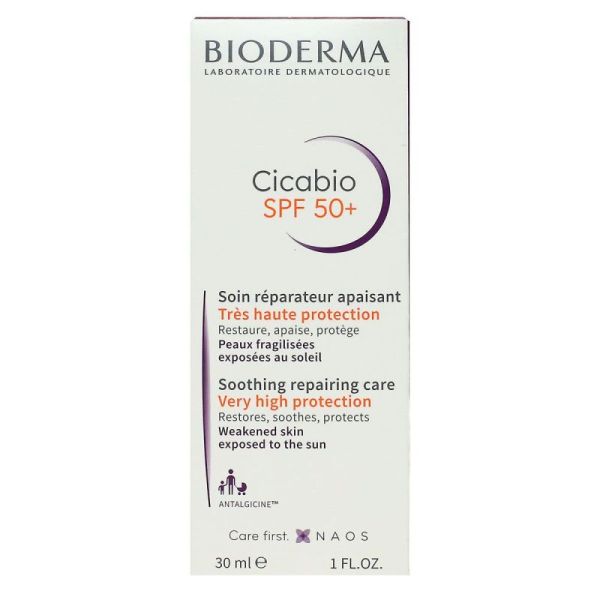 Cicabio Spf50+ Crème Réparatrice Apaisante Tube 30ml