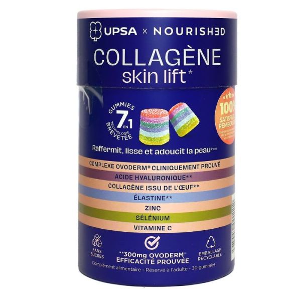 Upsa X Nourish Gummie Collagène Skin Gommes 7en1 Boite de 30