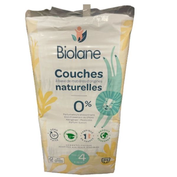 Biolane Couches À Base De Matières D'Origines Naturelles Taille 4