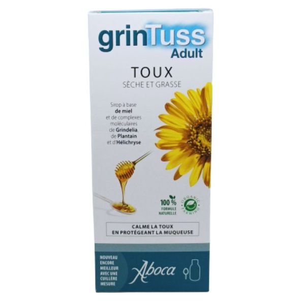 Grintuss Adulte Sirop Toux Sèche Grasse Flacon 128g