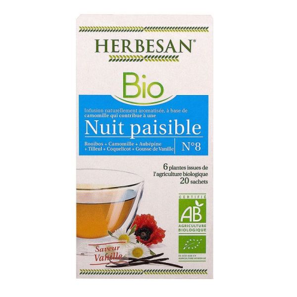 Herbesan Nuit Paisible Saveur Bergamote 20 sachets (30g)
