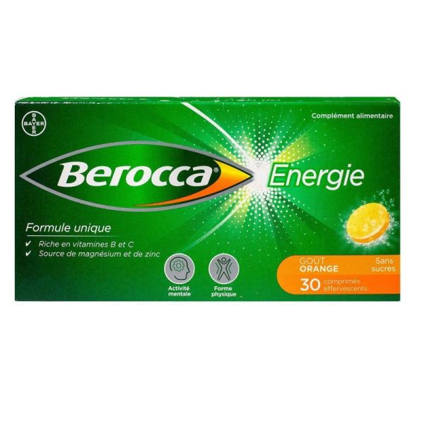 Berocca Energie Comprimé Effervescent Orange Boite de 30