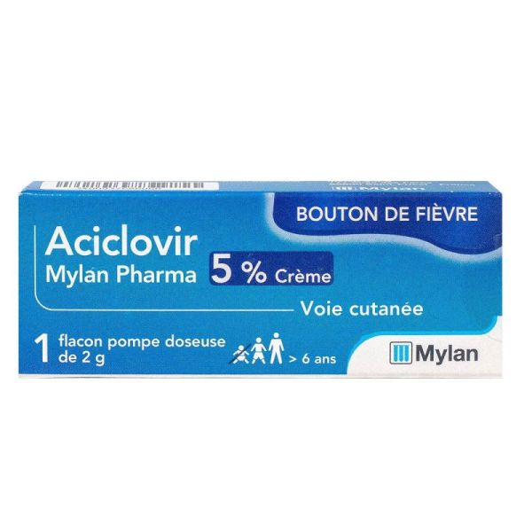 Aciclovir 5% Crème Flacon 2g
