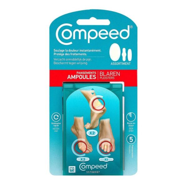 Compeed Pansements Ampoules Assortiment Boîte De 5