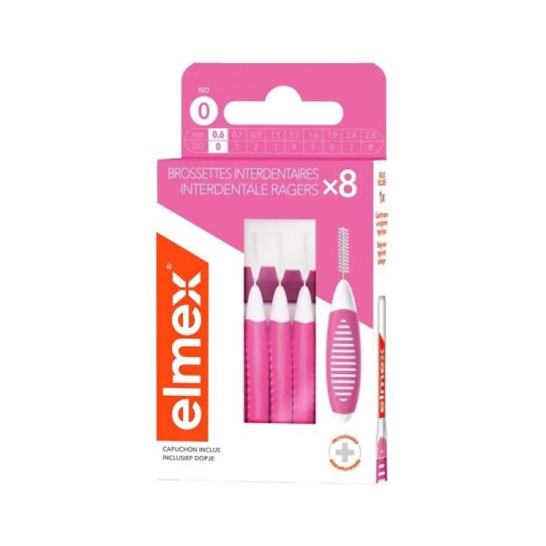 Elmex Brossettes Inter-dentaires 0,6mm Boite de 8