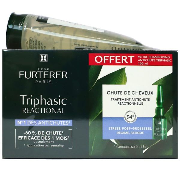 Furterer Triphasic Reaction Sérum 12ampoules /5ml+shampoing