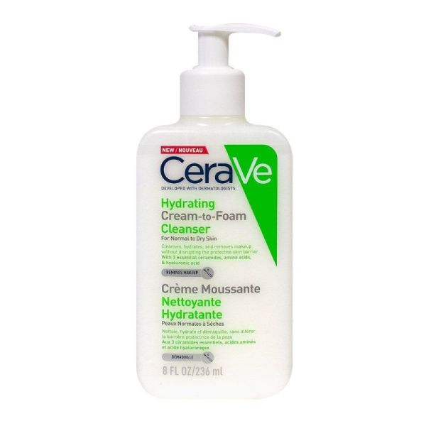 Cerave Crème Moussante Nettoyante Hydratante  Flacon Pompe/236ml