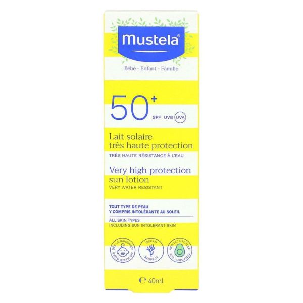 Mustela Solaire Spf50+ Lait Solaire Famille 40ml