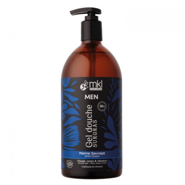 Mkl Gel Douche Men Marine Sauvage Flacon Pompe 1l