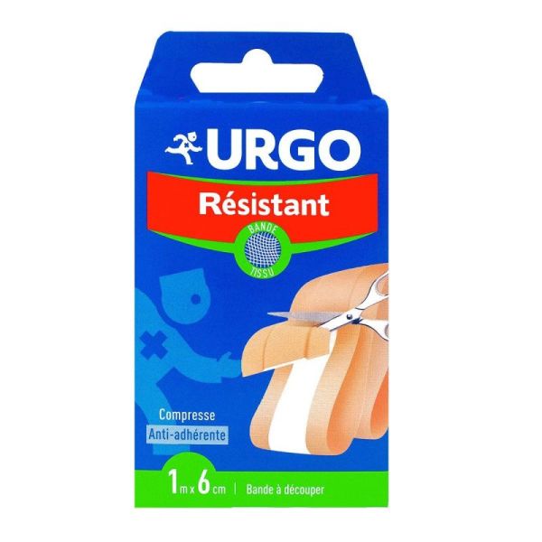 Urgo Resistant Pansements Bande Découpable Antiseptique 6cmx1m