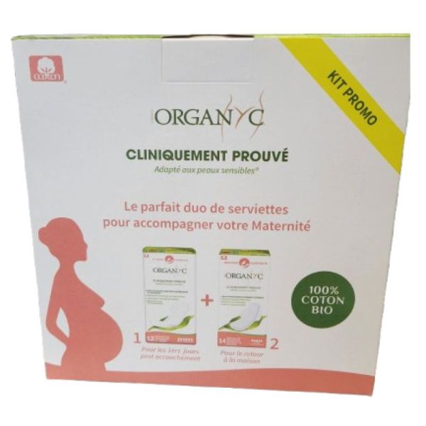 Organyc Lot Grossesse Serviettes X 12+14