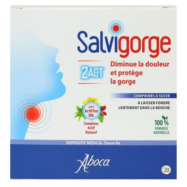 Salvigorge 2act Boite de 20 comprimés