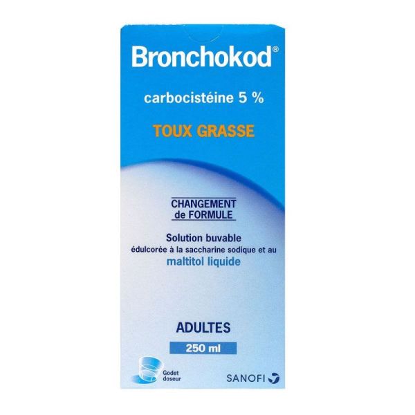 Bronchokod 5% Solution Buvable édulcorée  Adultes Flacon 250ml