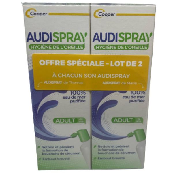 Audispray Adulte Solution Auriculaire 2 sprays 50ml