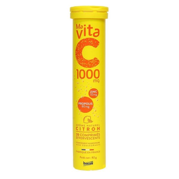 Isoxan Ma Vita C 1000mg Comprimés Effervescents Citron Tube x 20