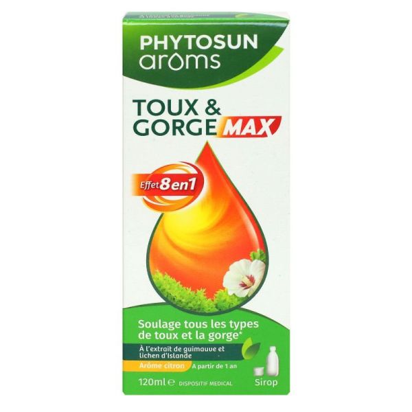 Phytosunarôms Sirop Toux et Gorge Max Flacon 120 ml