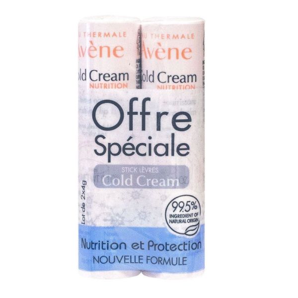 Avene Cold Cream Stick Lèvres Nutrition 2 tubes 4g