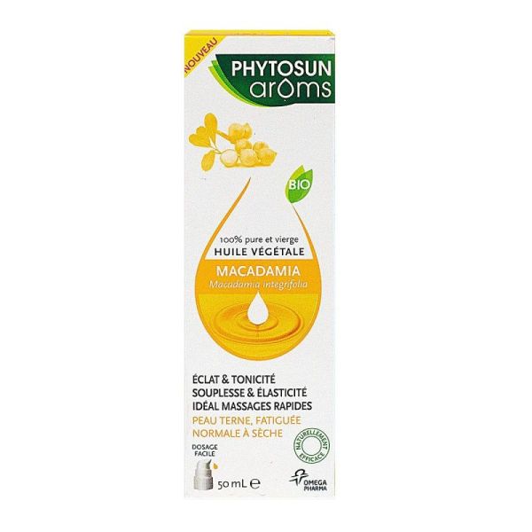 Macadamia Huile Végétale Bio Flacon de 50ml