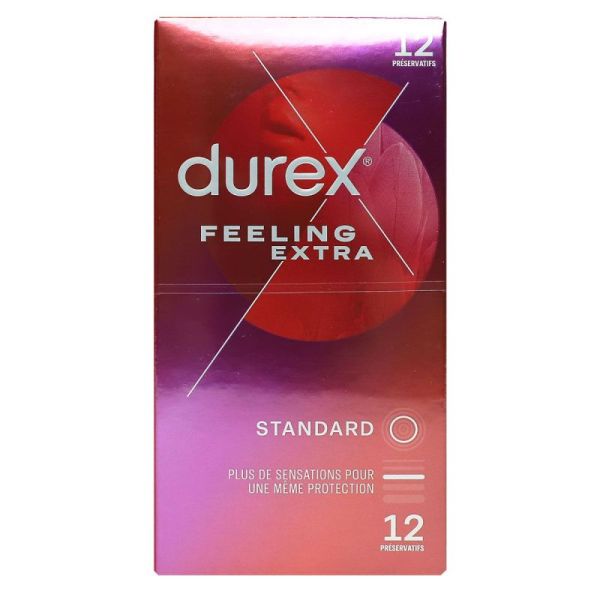 Durex Feeling Extra Préservatifs Lubrifiés Boite de 12