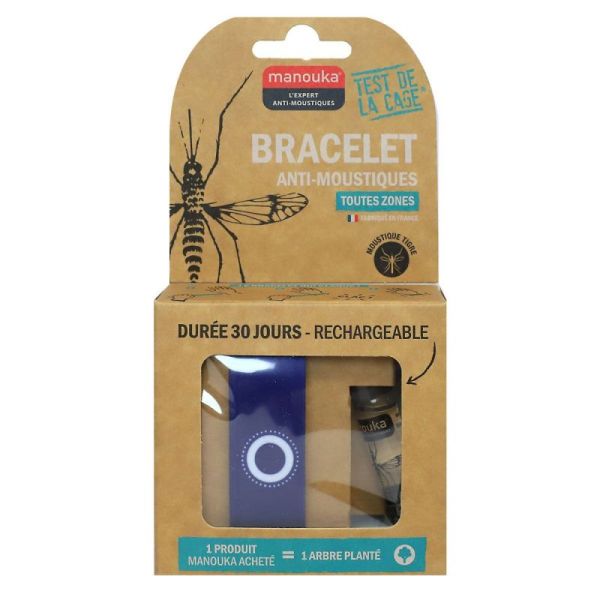 Manouka Bracelet Moustiques Bleu Marine