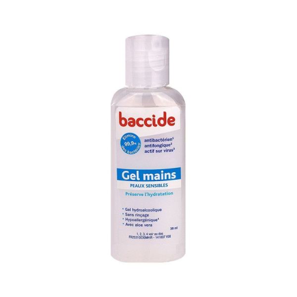 Baccide Gel Mains Désinfectant Peaux sensibles Flacon 30ml