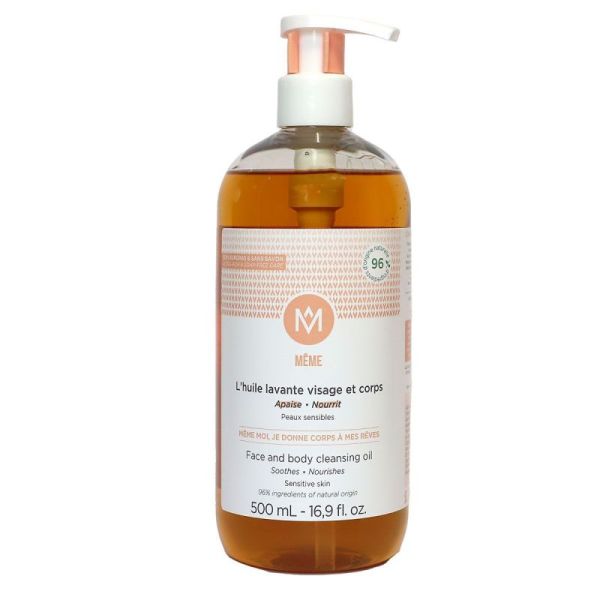 Meme Huile Lavante Visage Corps Flacon Pompe/500ml