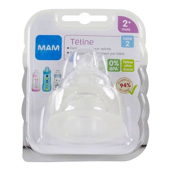 Tétine Débit 2 Silicone Boite de 2