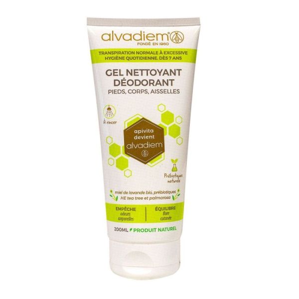 Apivita Gel Nettoyant Déod Pieds Aisselles 200ml