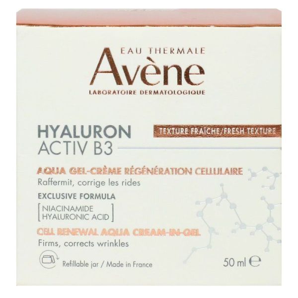 Avene Hyaluron Activ B3 Aqua Gel Crème Régénération Cellulaire pot 50ml