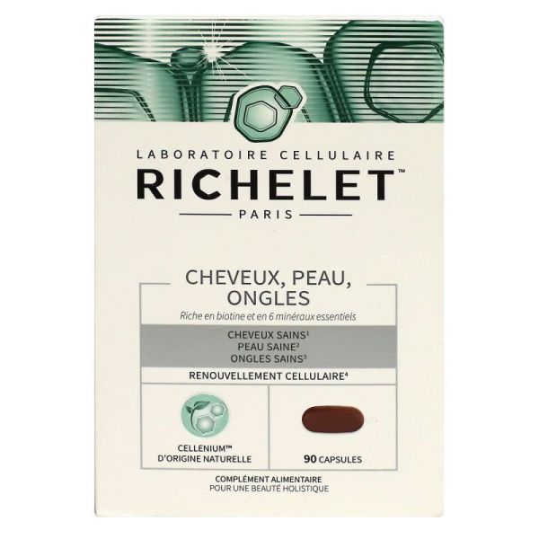 Richelet Cheveux Peau Ongles Comprimés Boite de 90