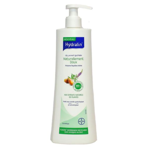 Hydralin Naturel Doux Gel Lavant Flacon Pompe 400ml