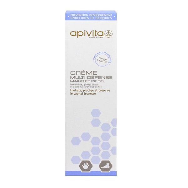 Alvadiem Apivita Crème Multi-défense Pieds Mains Agressés 75ml