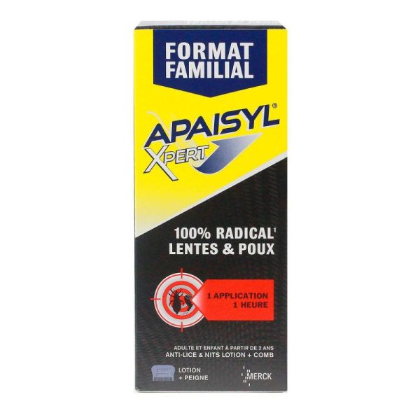 Apaisyl Xpert Lotion Traitante Poux Lente Flacon 200ml