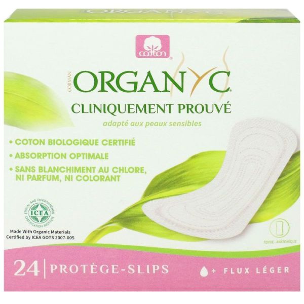 Organyc Protège-slip Coton Bio Extra Fin Pocket Boite de 24
