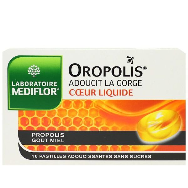 Oropolis Pastille Coeur Liquide Sans Sucre Boite 16