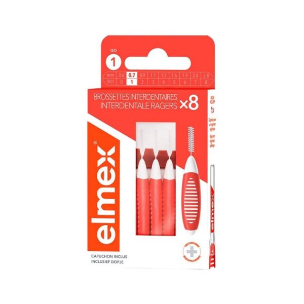 Elmex Brossettes Int-dentaires 0,7mm Boite de 8