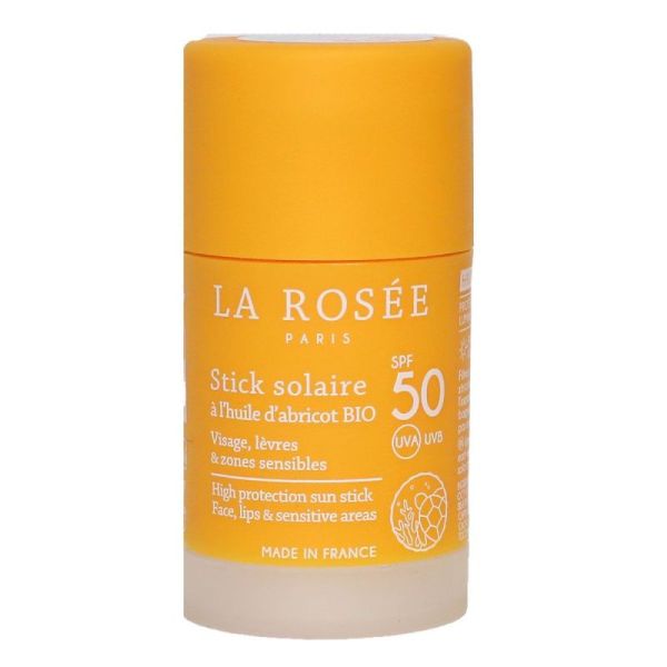 La Rosée Solaire Spf50 Stick Huile Abricot Bio 15ml