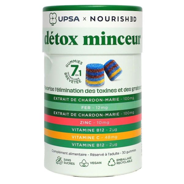 Upsa Gummies Détox Minceur Pot de 30 Gummies