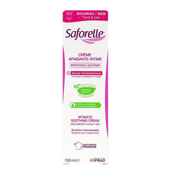 Saforelle Crème Apaisante Intime Irritation Quotidienne Tube 100ml