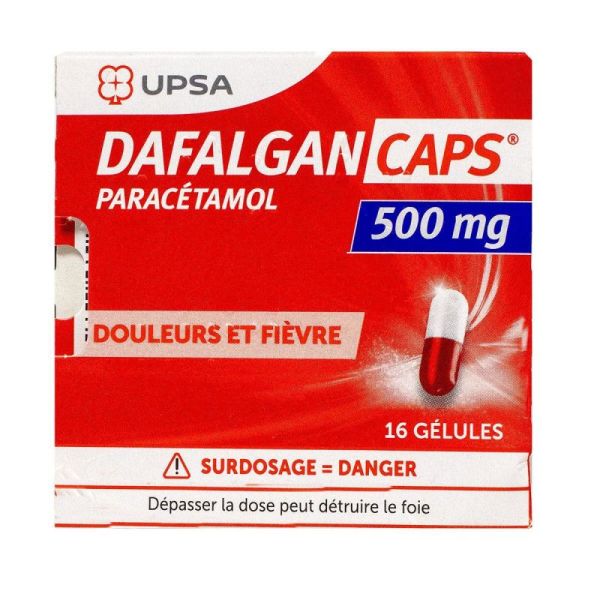 DafalganCaps 500mg Boite de 16 Gélules