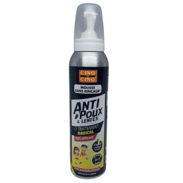 Cinq/cinq Natura Mousse Anti-poux et Lente flacon 150 ml
