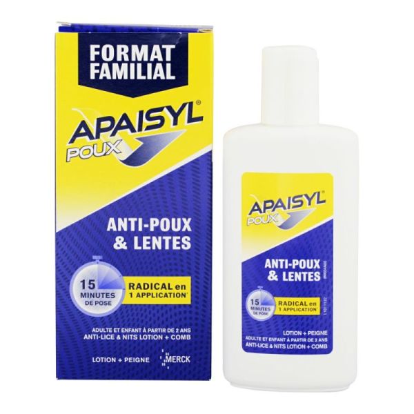 Apaisyl Poux Shampoing Antipoux Lente 200ml+peigne